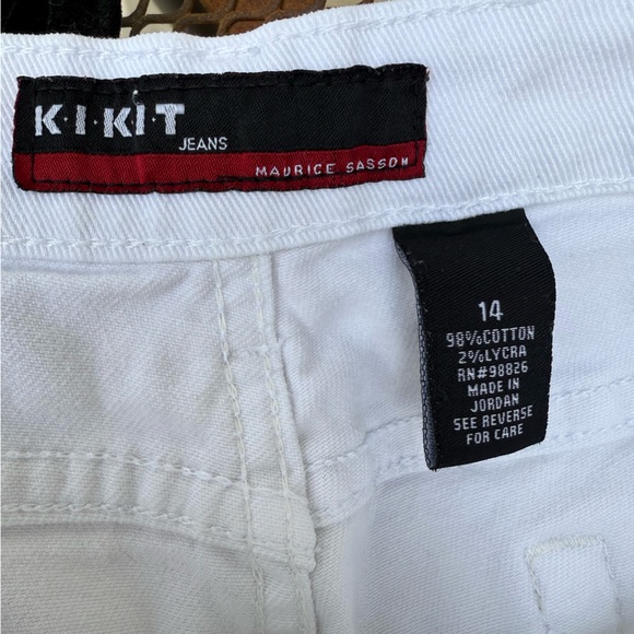 KIKIT White Denim Flare Leg Jeans Size 14 - Picture 6 of 10